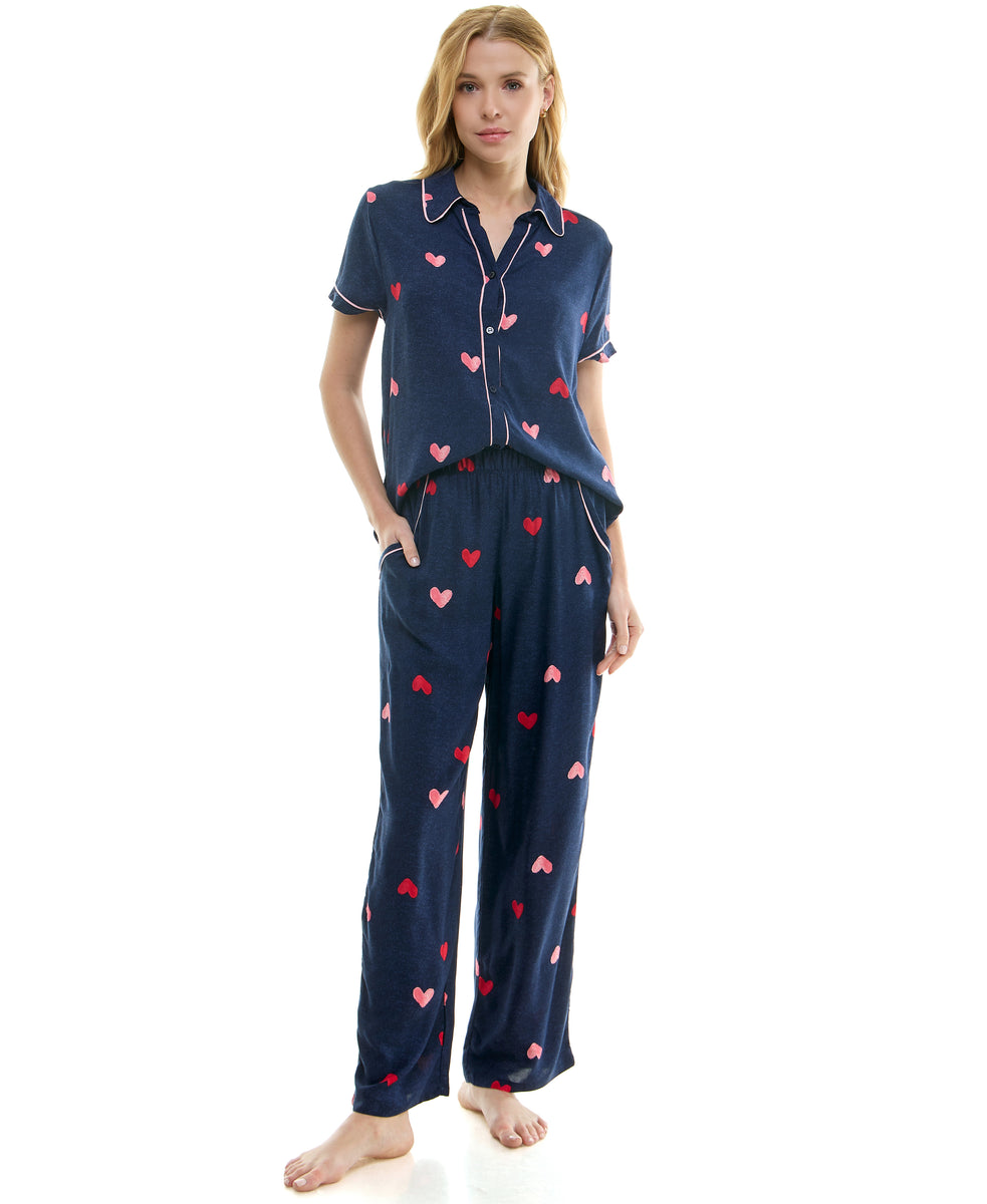 Love & Lore Organic Poplin Pajama Pant Set, Blush Stripe - ShopStyle Pyjamas